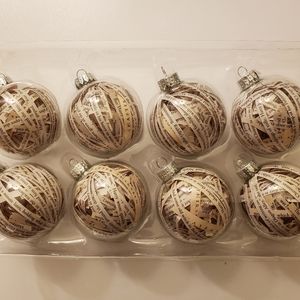 Harry Potter Book Ornaments Set of 8 Glass